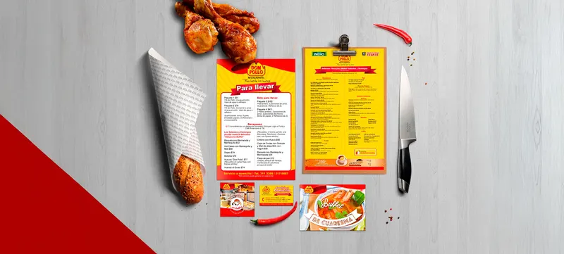 Diseño de Menú, Volante y Tarjeta: Restaurantes y alimentos