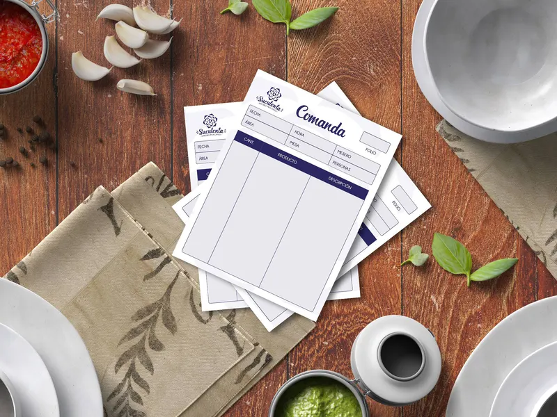 Diseño de Comandas: Restaurantes y alimentos