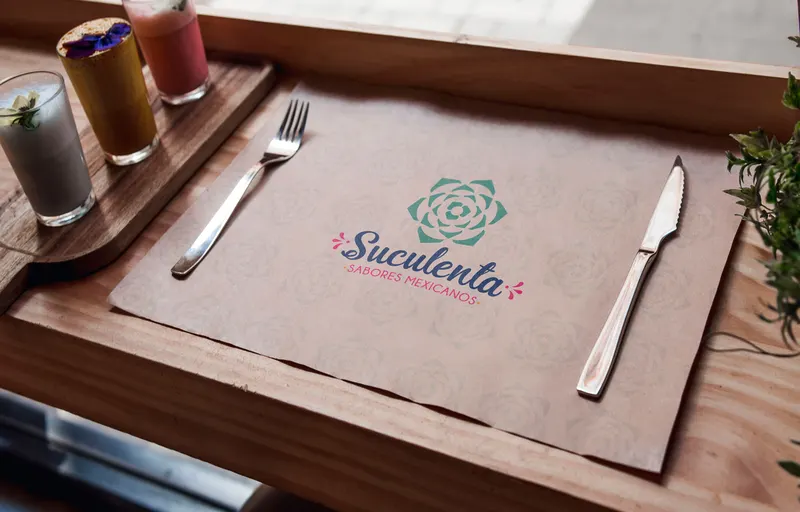 Diseño de Mantel Personal Desechable: Restaurantes y alimentos
