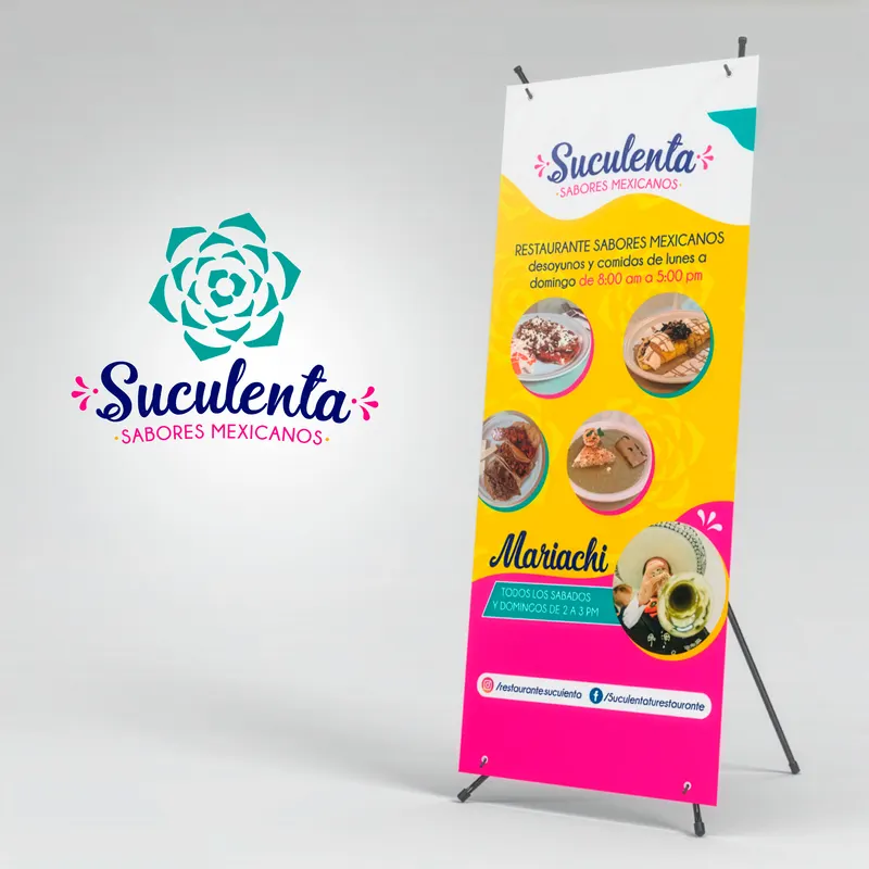 Diseño de Pendón: Restaurantes y alimentos