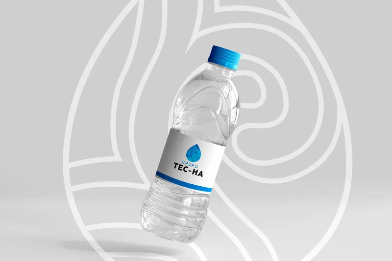 Diseño de Botella y Logo: Corporativo e industria
