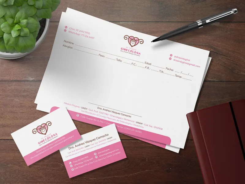 Diseño de receta y tarjetas: Salud y belleza
