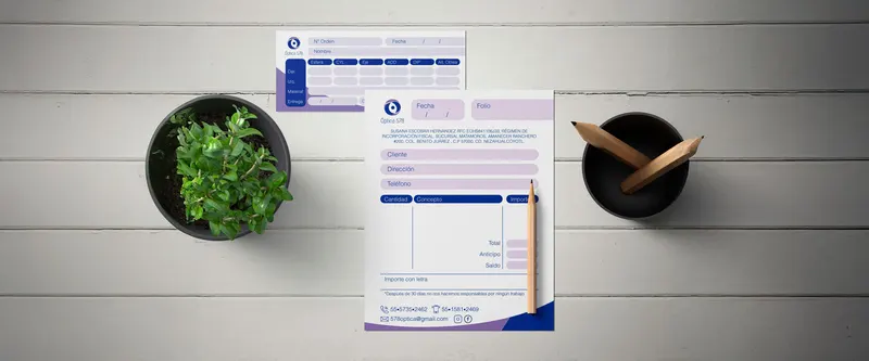 Diseño de notas y orden de servicio: Salud y belleza