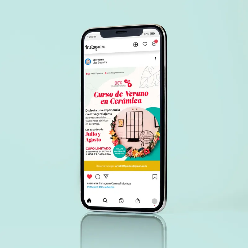 Diseño de anuncio para social media: Turismo y estilo de vida