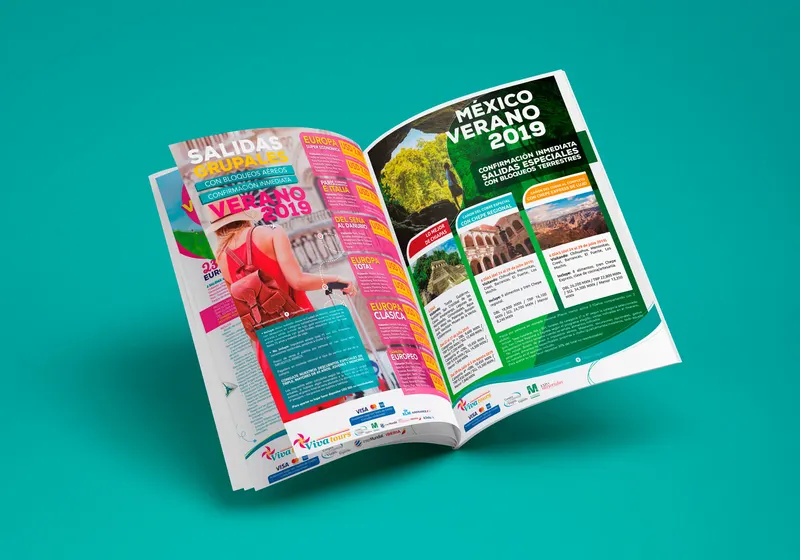 Diseño de Folleto de Viajes: Turismo y estilo de vida