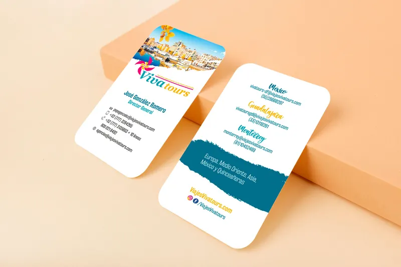 Diseño de Tarjetas Corporativas: Turismo y estilo de vida