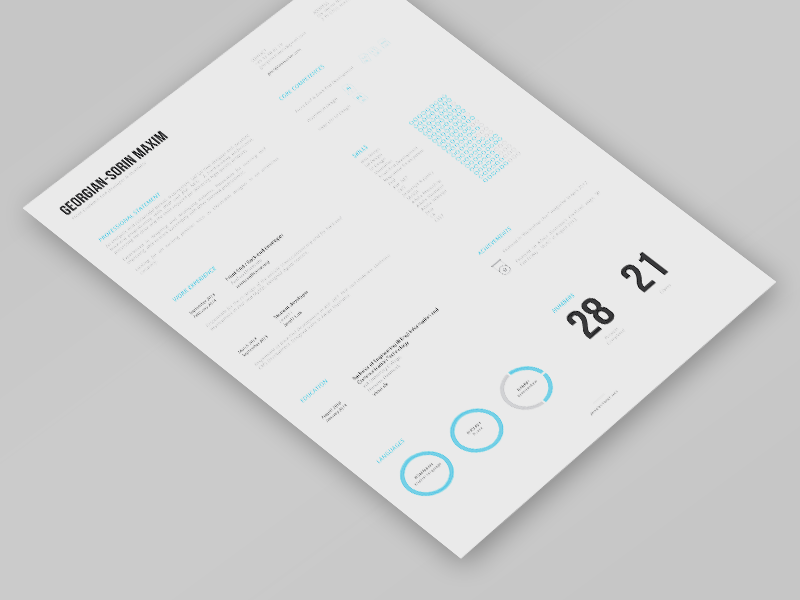 Bonitas plantillas para tu curriculum 5 Resume