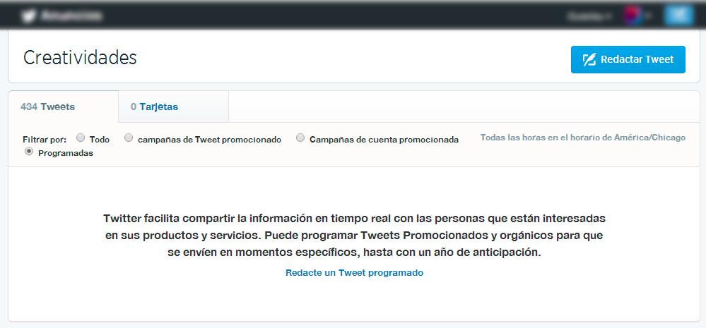 Programa tweets directamente desde Twitter 1 tweets