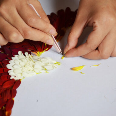 5 Maravillosas obras de arte hechas con flores 4