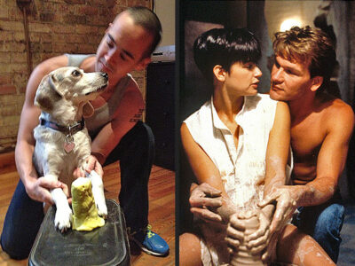 Creatividad que divierte: ¡Recreó escenas románticas con un perro! 8 Ghost