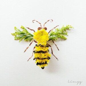 Las flores de Lim Zhi Wei: Arte al natural 19 lovelimzy_bee