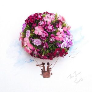 Las flores de Lim Zhi Wei: Arte al natural 18 lovelimzy_hotairballoon