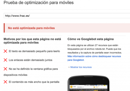¡Cuidado! Tu página puede desaparecer de Google en Abril 5 sin-responsive-fnac-mobile-friendly-1024x720