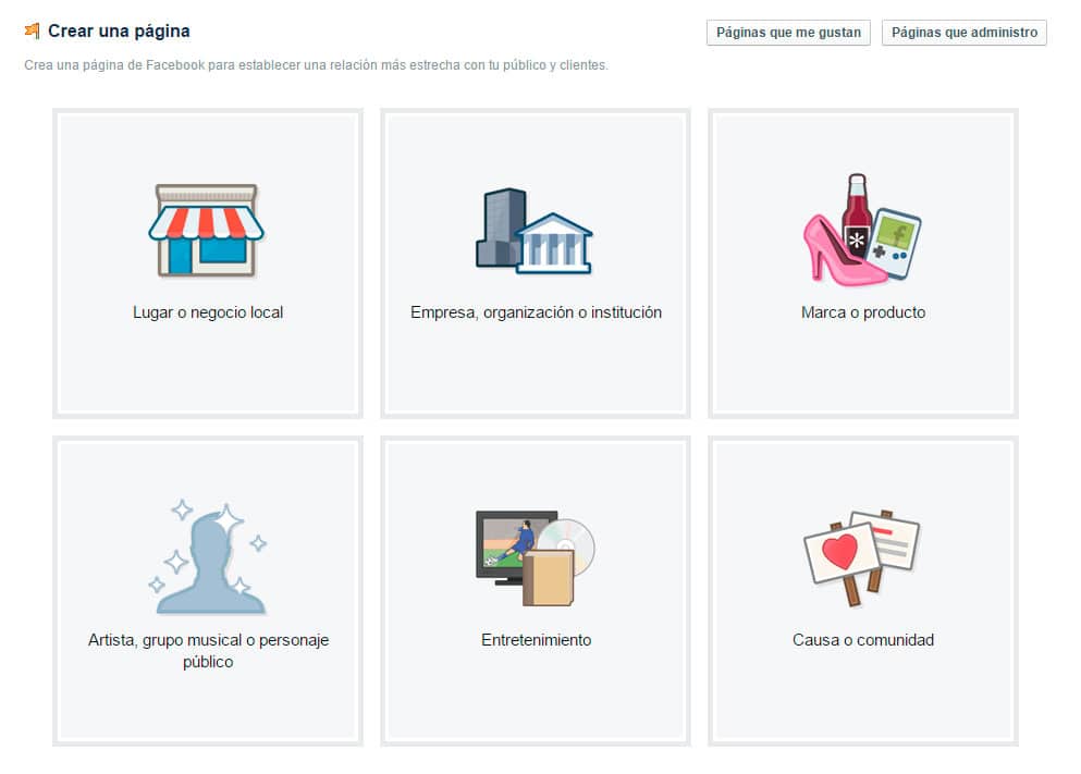 Crear fanpage de Facebook - Redes Sociales para negocios Crear página de Facebook