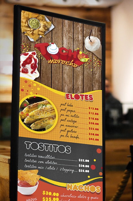 diseño de menu restaurante