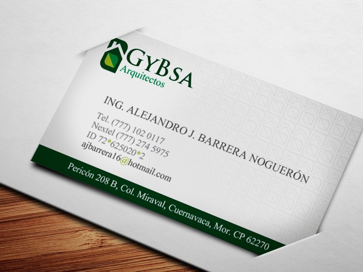 Lo mejor del diseño de tarjetas de presentación en Cuernavaca y CDMX (DF) 18 imagen corporativa profesional gybsa