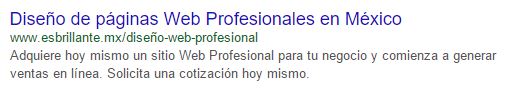Marketing Online en Cuernavaca: Casos de éxito 7 ejemplo de resultado de búsqueda en Google