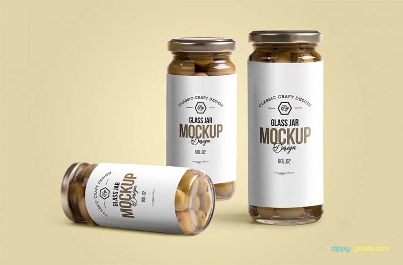 Mockups de frascos o botellas de vidrio en buena resolución 13 mockups de frascos