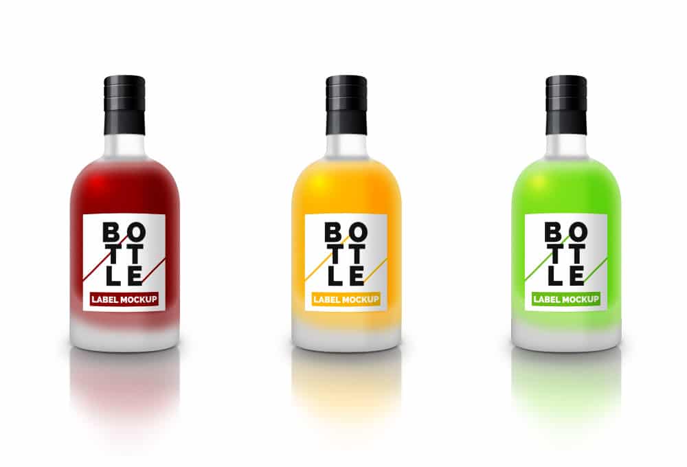 Mockups de frascos o botellas de vidrio en buena resolución 11 mockups botellas de vidrio