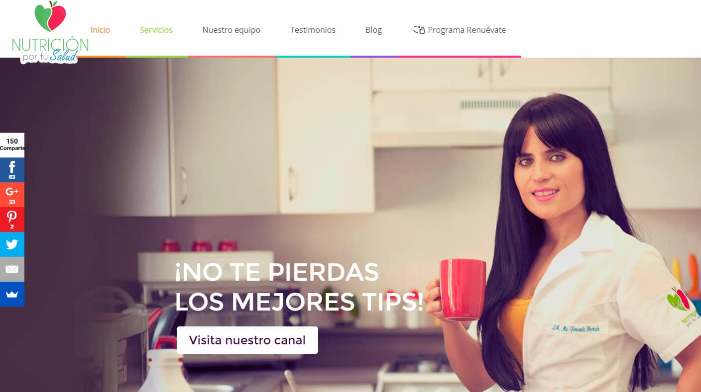 Diseño de imagen Corporativa en Cuernavaca: Top 20 56 páginas web en cuernavaca nutrición por tu salud