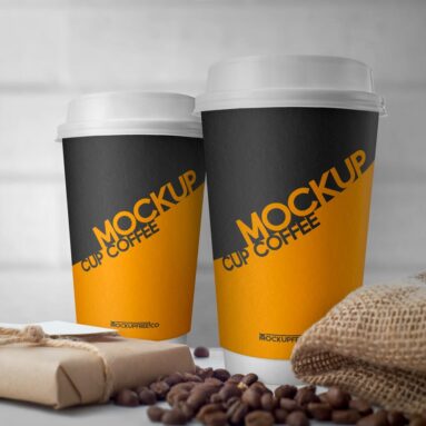 10 Mockups de vasos de café en buena resolución 1 mockup vaso de café