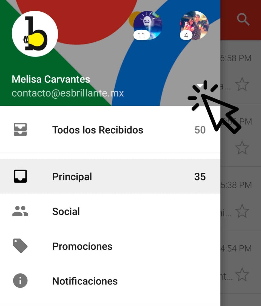 Usa tu cuenta de correo con tu dominio en la App de Gmail 3