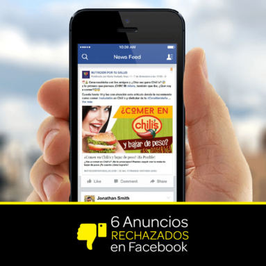 6 Ejemplos anuncios que Facebook no acepta