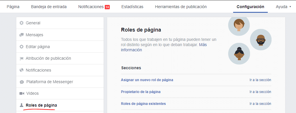 Compartir el acceso de tu fan page de Facebook a EsBrillante 2
