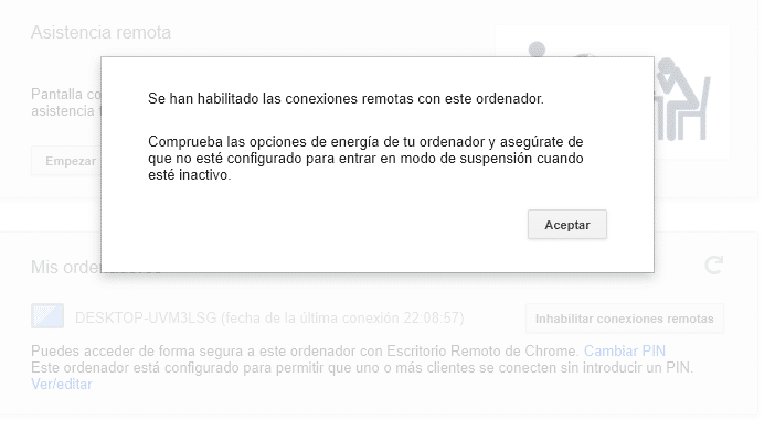 Controla tu computadora remotamente desde tu dispositivo móvil 7 Escritorio Remoto de Chrome