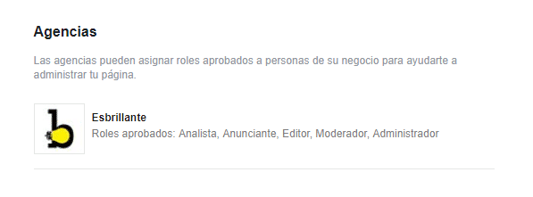 Compartir el acceso de tu fan page de Facebook a EsBrillante 3