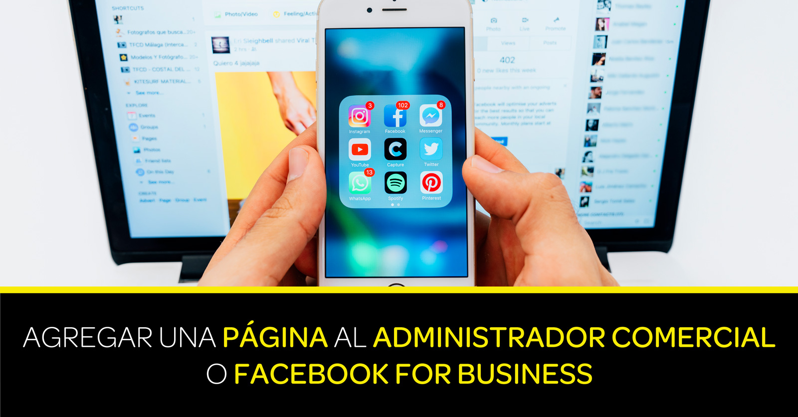 Agregar una página al administrador comercial o Facebook for Business 1