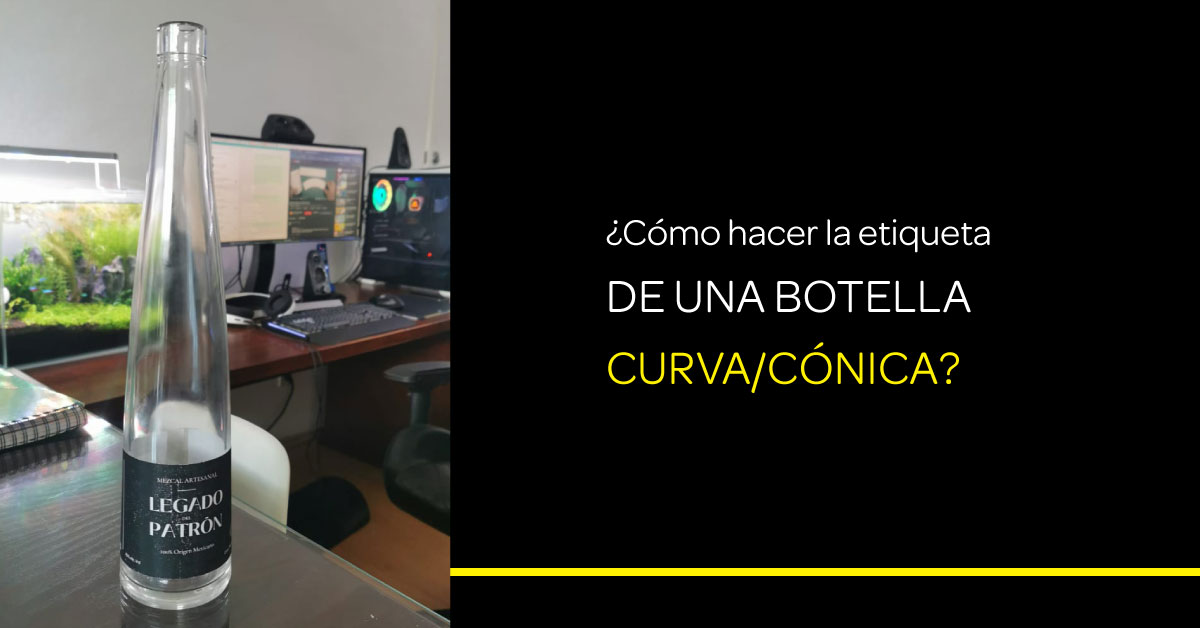 ¿Cómo hacer la etiqueta de una botella curva/cónica? 1