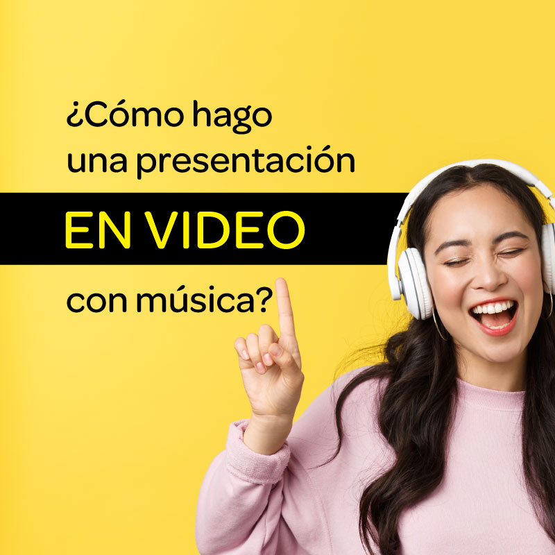 ¿Cómo hago una presentación en video con música?