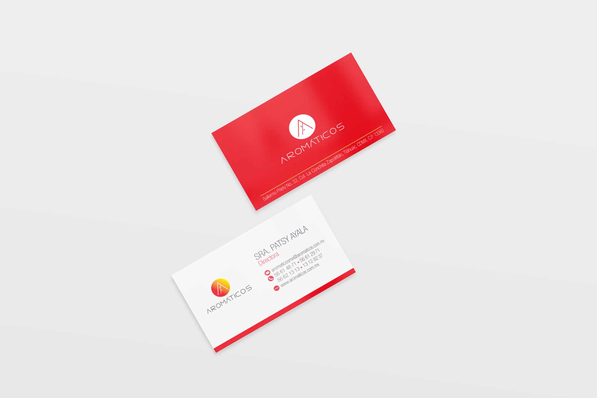 Lo mejor del diseño de tarjetas de presentación en Cuernavaca y CDMX (DF) 7 aromaticos tarjeta