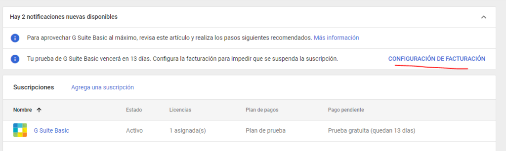 ¿Cómo pagar mi servicio de Google Workspace (antes GSuite)? 4