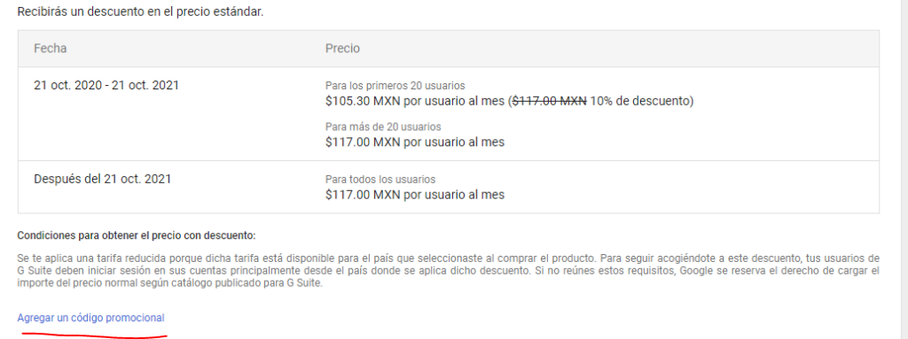 ¿Cómo pagar mi servicio de Google Workspace (antes GSuite)? 5
