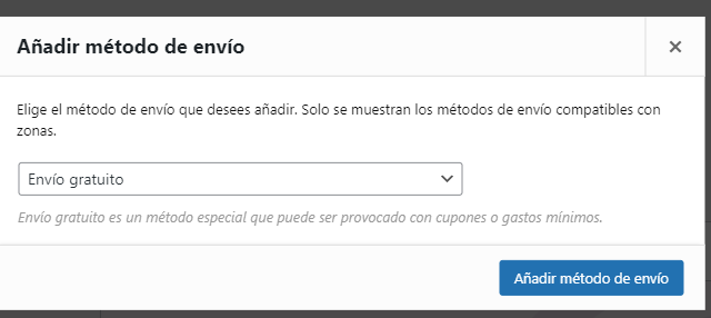 Activar "Envío Gratis" a partir de X cantidad en WooCommerce 3